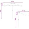 vidaXL Ομπρέλα Κήπου Taupe 294 x 150 x 224 εκ ύφασμα