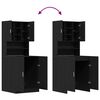 vidaXL Ντουλάπι πλυντηρίου 2 pcs Μαύρη δρυς 70.5 x 71.5 x 181.5 εκ