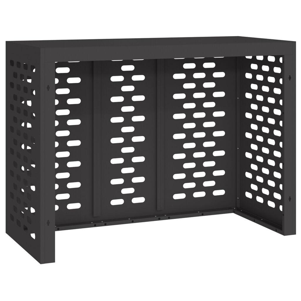vidaXL Κάλυμμα Κλιματιστικού Μαύρο 110x50x80 εκ Ατσάλι