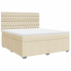 vidaXL &Kappa;&rho;&epsilon;&beta;ά&tau;&iota; Boxspring &mu;&epsilon; &Sigma;&tau;&rho;ώ&mu;&alpha; &Kappa;&rho;&epsilon;&mu; 180x200 &epsilon;&kappa;. &Upsilon;&phi;&alpha;&sigma;&mu;ά&tau;&iota;&nu;&omicron;