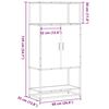 vidaXL Highboard Δρυς sonoma 68x35x139 cm Επεξεργασμένο ξύλο μέταλλο