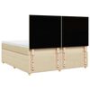 vidaXL &Kappa;&rho;&epsilon;&beta;ά&tau;&iota; Boxspring &mu;&epsilon; &Sigma;&tau;&rho;ώ&mu;&alpha; &Kappa;&rho;&epsilon;&mu; 200x200 &epsilon;&kappa;. &Upsilon;&phi;&alpha;&sigma;&mu;ά&tau;&iota;&nu;&omicron;