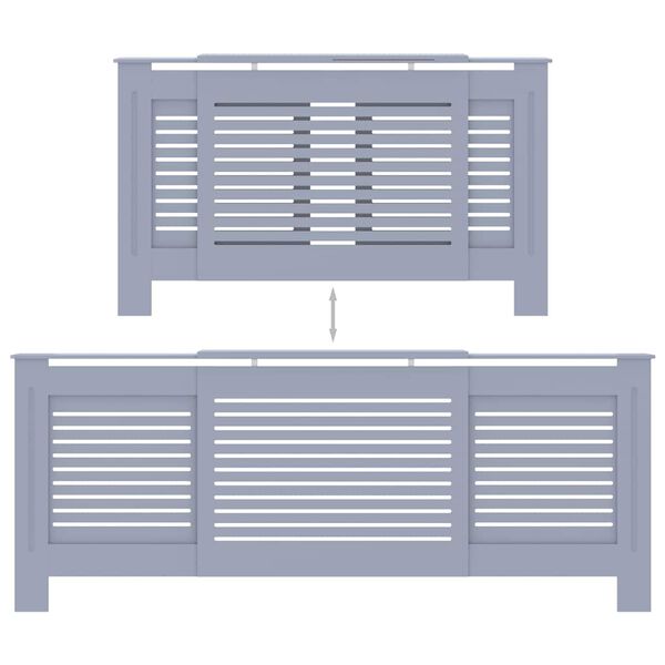vidaXL Κάλυμμα Καλοριφέρ Γκρι 205 εκ. από MDF