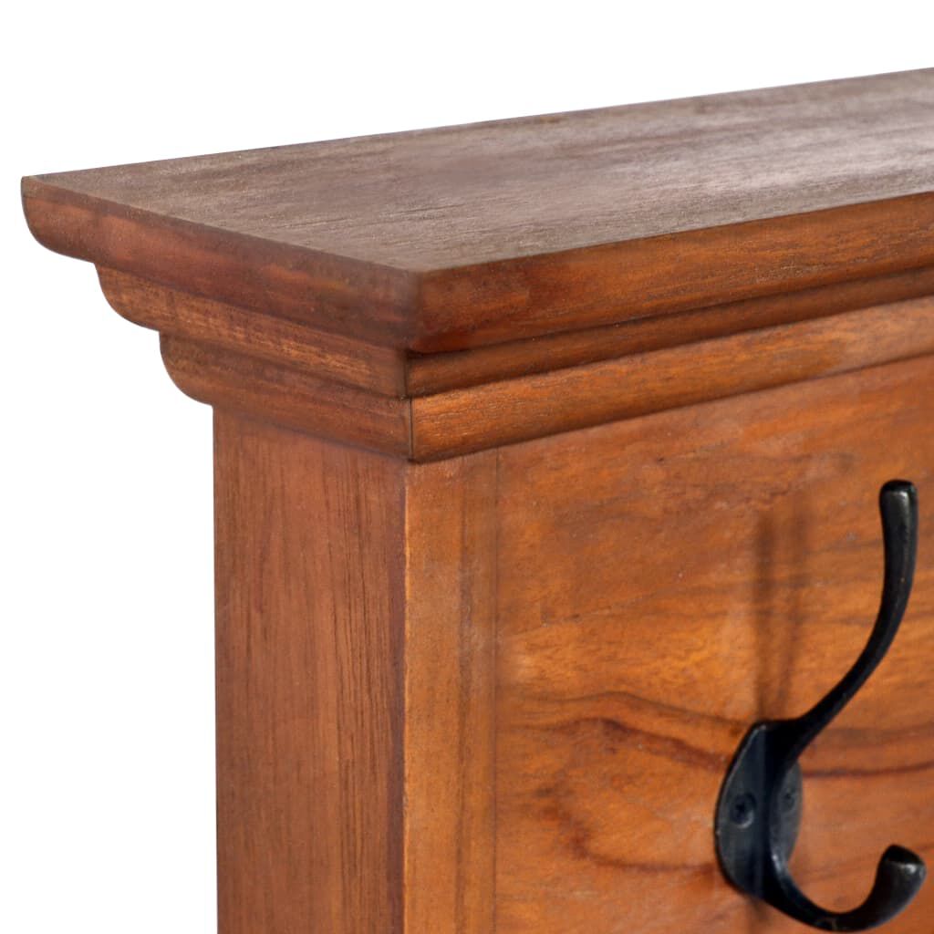 vidaXL Κρεμάστρα Τοίχου 70 x 10 x 20 εκ. από Μασίφ Ξύλο Teak