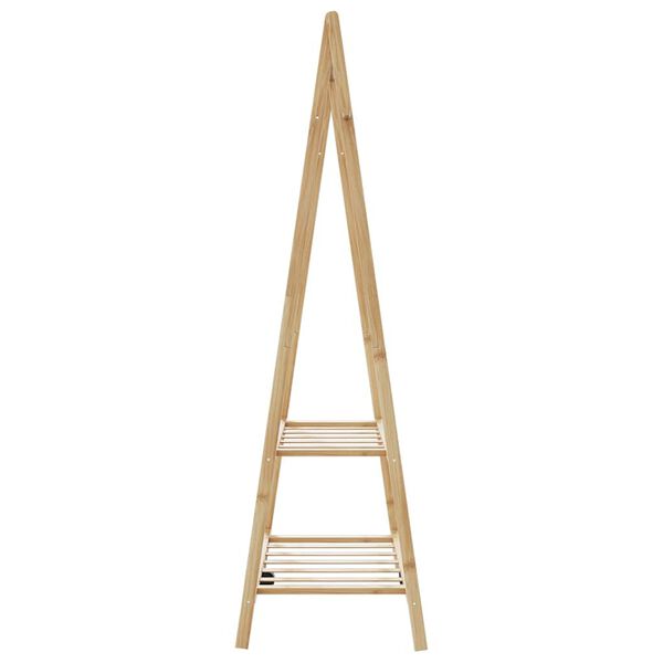 vidaXL Κρεμάστρα Ρούχων με Ράφια 96x45,5x150,5 εκ. Μπαμπού