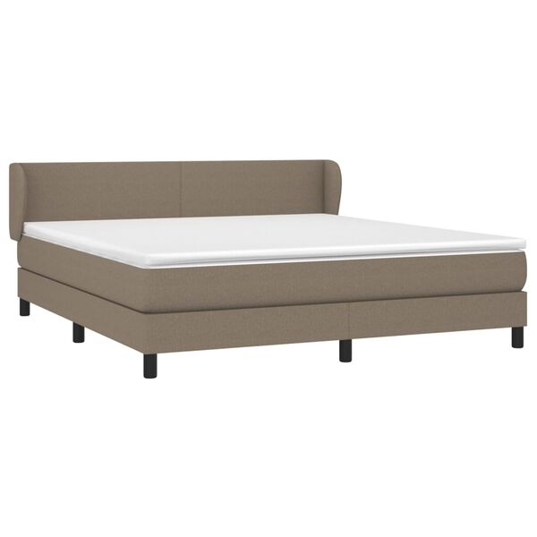 vidaXL &Kappa;&rho;&epsilon;&beta;ά&tau;&iota; Boxspring &mu;&epsilon; &Sigma;&tau;&rho;ώ&mu;&alpha; Taupe 180x200 &epsilon;&kappa;. &Upsilon;&phi;&alpha;&sigma;&mu;ά&tau;&iota;&nu;&omicron;