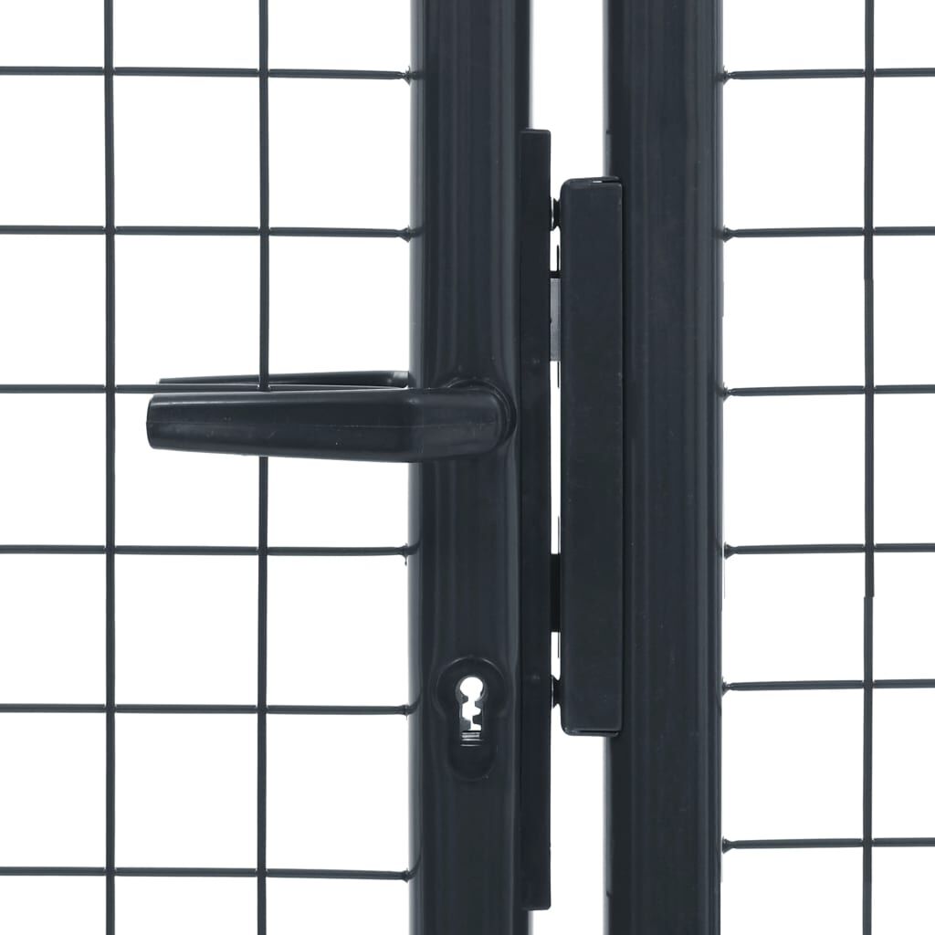 vidaXL Πόρτα Περίφραξης με Πλέγμα Γκρι 400 x 125 εκ. Γαλβαν. Χάλυβας