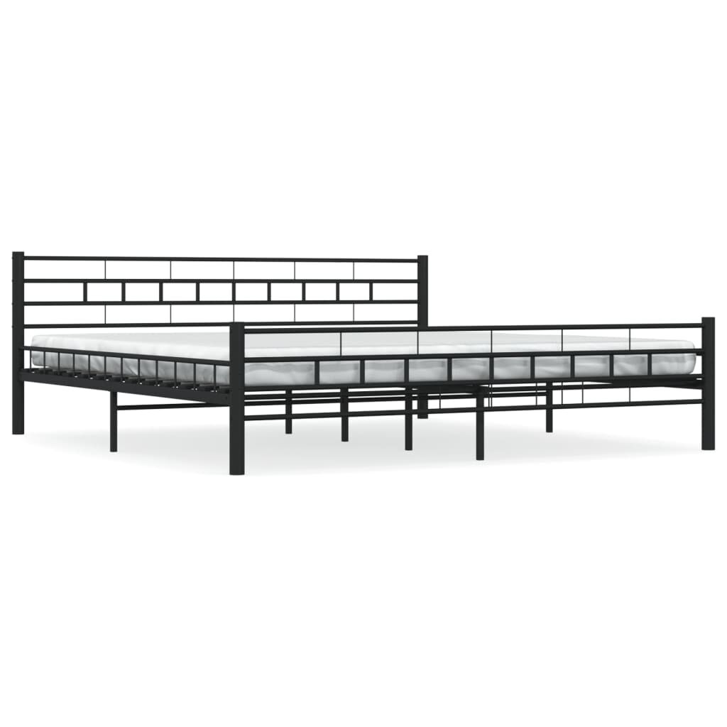 vidaXL Πλαίσιο Κρεβατιού Μαύρο 180 x 200 εκ. Ατσάλινο
