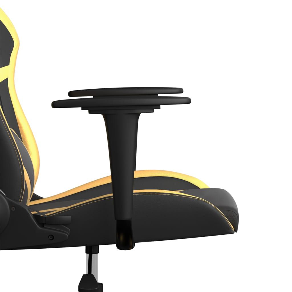 vidaXL Καρέκλα Gaming Μαύρο/Χρυσό από Συνθετικό Δέρμα