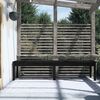 vidaXL Πάγκος Κήπου Διθέσιος Μαύρο 203,5x44x45 εκ. Μασίφ Ξύλο Πεύκου