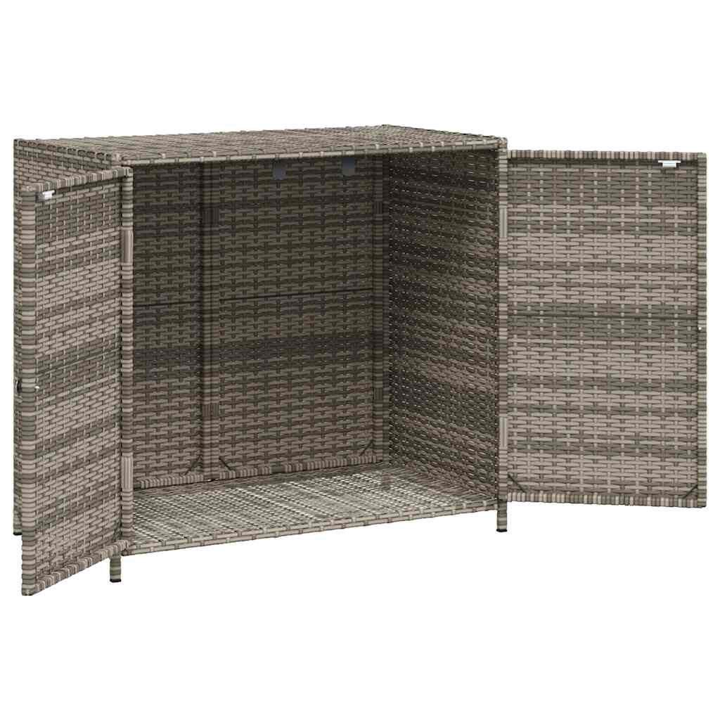 vidaXL Ντουλάπι Αποθήκευσης Κήπου Γκρι 83x45x76 εκ. από Συνθ. Ρατάν