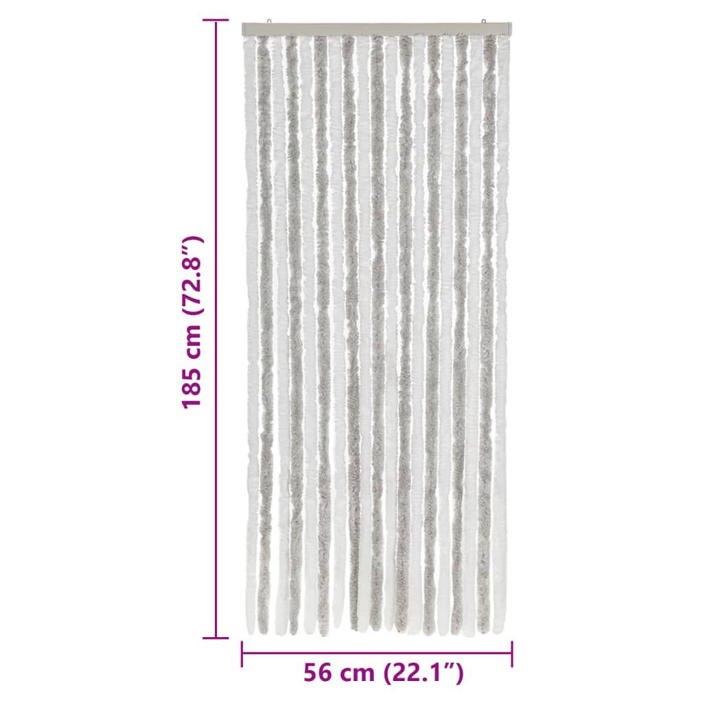 vidaXL Σήτα Εντόμων Ανοιχτό Γκρι / Λευκό 56 x 185 εκ. από Σενίλ