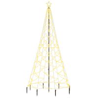 vidaXL Χριστουγεν. Δέντρο Θερμό Λευκό 3 μ. 500 LED με Μεταλλικό Στύλο