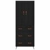 vidaXL Highboard &Mu;&alpha;ύ&rho;&eta; &Omicron;&xi;&upsilon;ά 69,5 x 34 x 180 &epsilon;&kappa;. &Epsilon;&pi;&epsilon;&xi;&epsilon;&rho;&gamma;&alpha;&sigma;&mu;έ&nu;&omicron; &xi;ύ&lambda;&omicron;