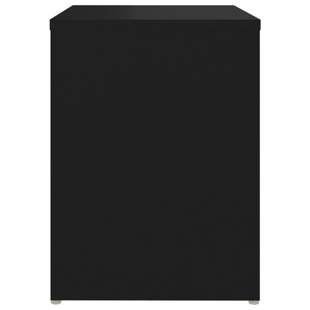 vidaXL Κομοδίνα 2 τεμ. Μαύρα 40 x 30 x 40 εκ. από Επεξ. Ξύλο