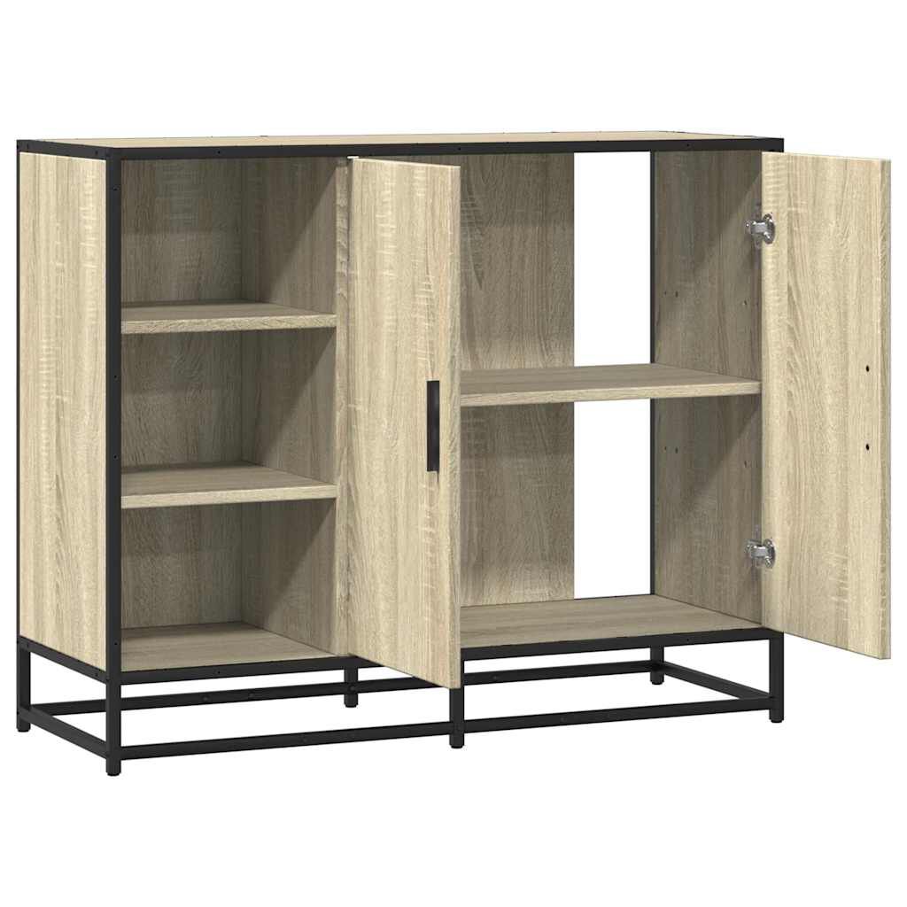 vidaXL Sideboard Sonoma Oak 92x35x76 cm Κατασκευασμένο ξύλο