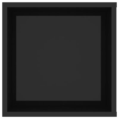 vidaXL Έπιπλο Τηλεόρασης Κρεμαστό Γυαλ. Μαύρο 102x35x35 εκ Μοριοσανίδα