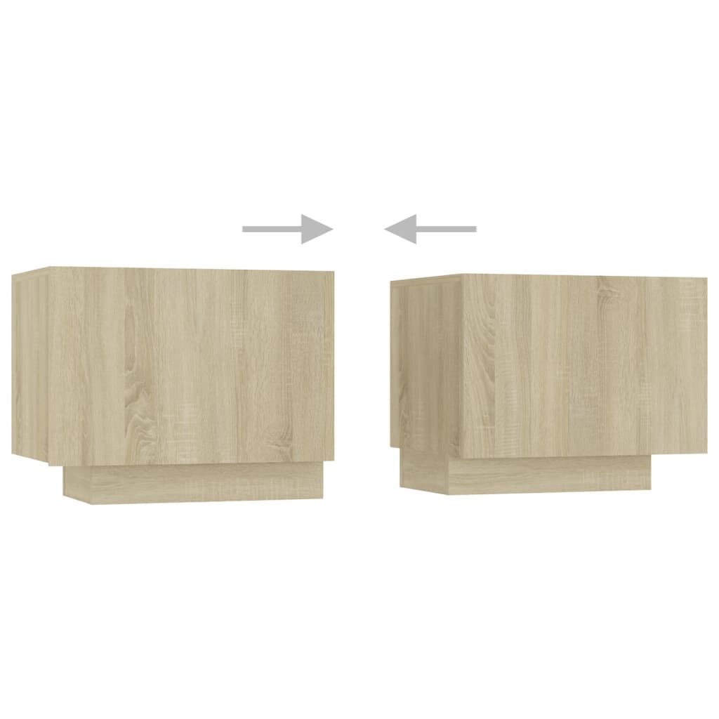 vidaXL Έπιπλο Τηλεόρασης με LED Sonoma Δρυς 260 x 35 x 40 εκ.