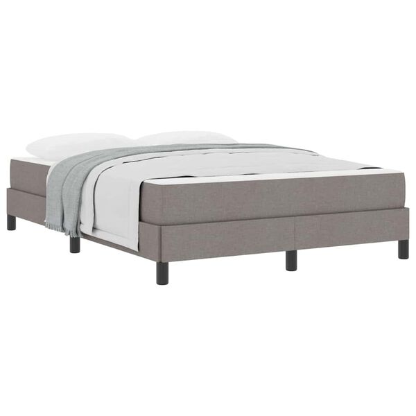 vidaXL Κρεβάτι με ελατήρια με στρώμα Taupe 160 x 200 cm ύφασμα
