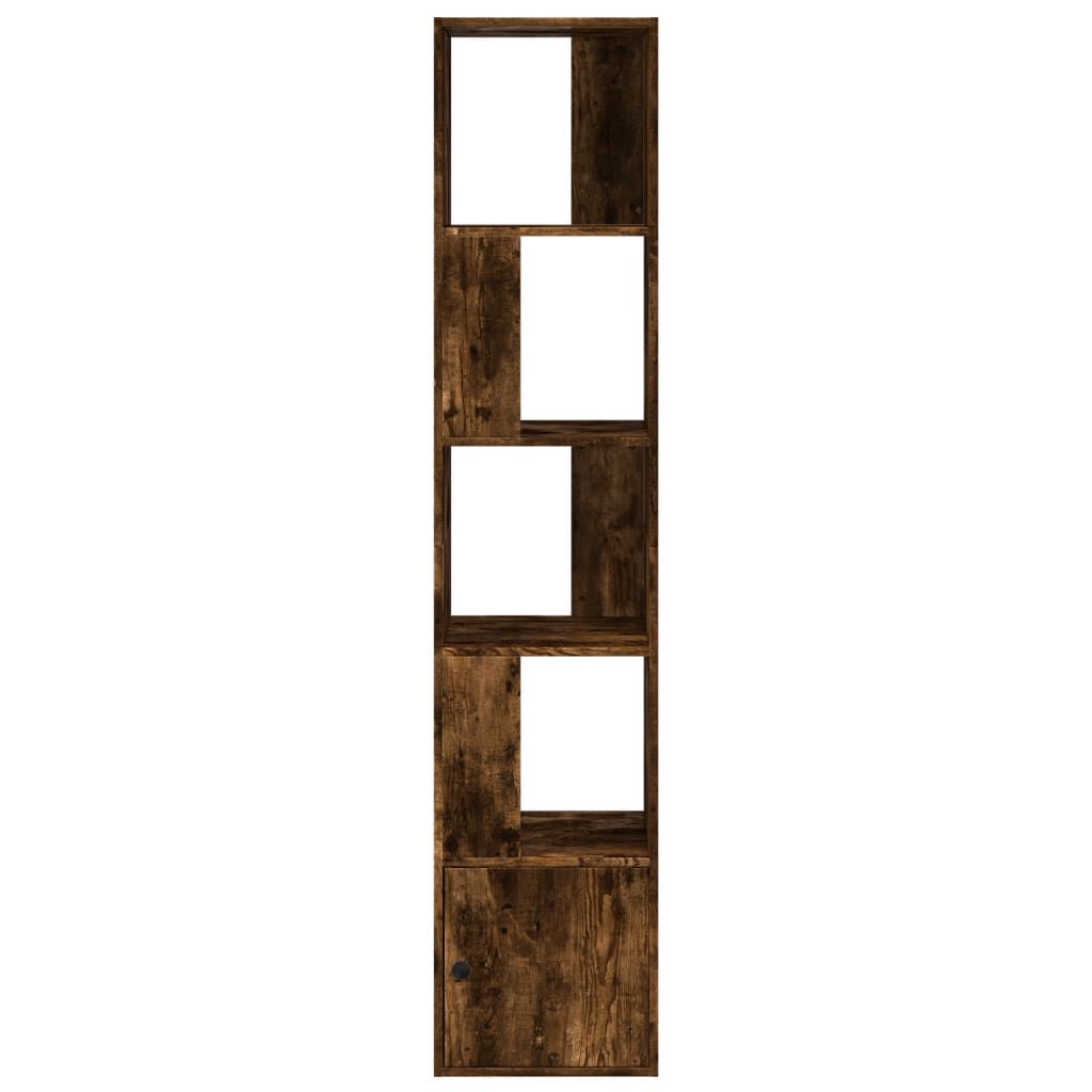 vidaXL Βιβλιοθήκη Καπνιστή Δρυς 40x36x189 εκ. από Επεξεργασμένο Ξύλο