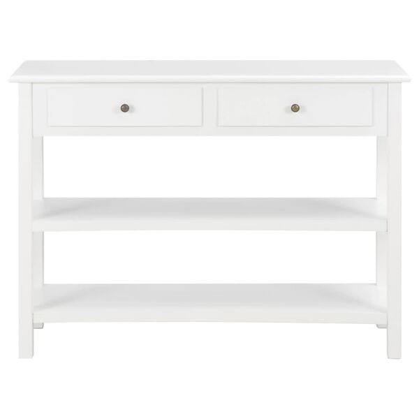vidaXL Κονσόλα Λευκή 110 x 35 x 80 εκ. από MDF