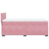 vidaXL Κρεβάτι Boxspring με Στρώμα Ροζ 90x190 εκ. Βελούδινο