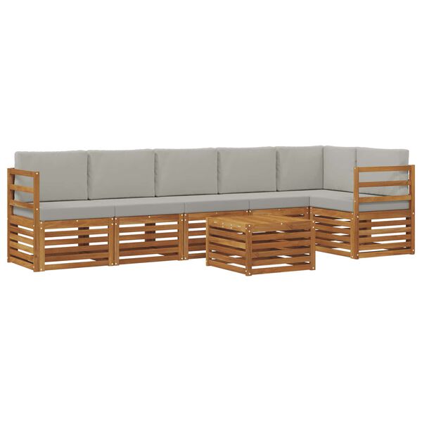 vidaXL &Sigma;&epsilon;&tau; &Kappa;&alpha;&nu;&alpha;&pi;έ 7 pcs &Phi;&upsilon;&sigma;&iota;&kappa;ό &kappa;&alpha;&iota; &Alpha;&nu;&omicron;&iota;&chi;&tau;ό &Gamma;&kappa;&rho;&iota; &Sigma;&tau;&epsilon;&rho;&epsilon;ό &Xi;ύ&lambda;&omicron; &Alpha;&kappa;&alpha;&kappa;ί&alpha;&sigmaf;