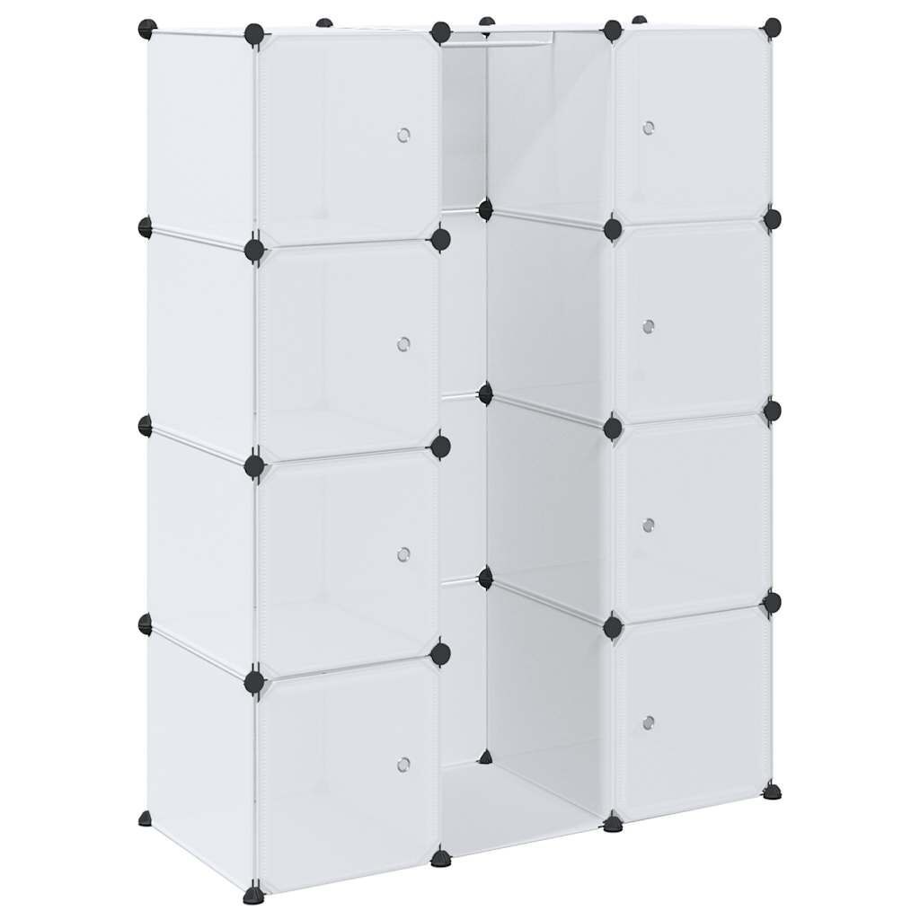 vidaXL Ντουλάπα Σπονδυλωτή 9 Τμήματα Άσπρη 109x36,5x143 εκ.