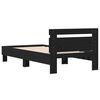 vidaXL Πλαίσιο Κρεβατιού Μαύρη δρυς 90 x 190 cm Επεξεργασμένο ξύλο