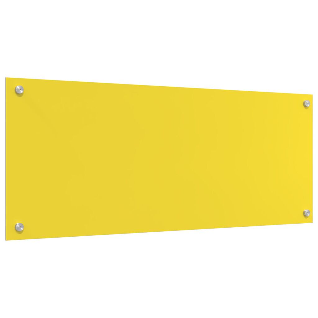 vidaXL Πίνακας Κουζίνας Κίτρινος 100x40x0.6 εκ Σκληρυμένο Γυαλί