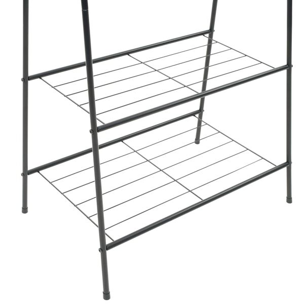 vidaXL Κρεμάστρα Ρούχων Δαπέδου Μαύρη 59 x 35 x 150 εκ.