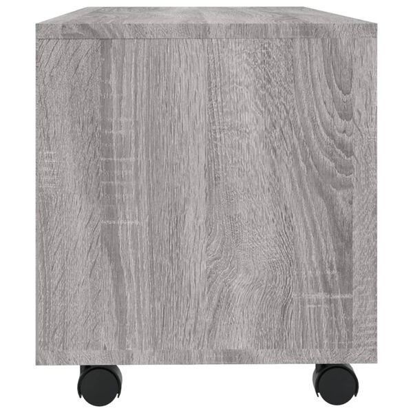 vidaXL Έπιπλο Τηλεόρασης με Ροδάκια Γκρι Sonoma 90x35x35 εκ Επεξ. Ξύλο