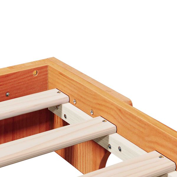 vidaXL Κρεβάτι Κερωμένο καφέ Ξύλο 120 x 200 cm Καφέ Κρεβάτι Ορθογώνιο