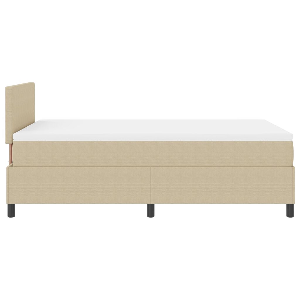 vidaXL Κρεβάτι Box Spring με Στρώμα Γαλάζιο Γκρι 120x200 εκ. Ύφασμα βελούδου