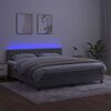 vidaXL &Kappa;&rho;&epsilon;&beta;ά&tau;&iota; Boxspring &mu;&epsilon; &Sigma;&tau;&rho;ώ&mu;&alpha; & LED &Alpha;&nu;.&Gamma;&kappa;&rho;&iota; 160x200 &epsilon;&kappa;. &Beta;&epsilon;&lambda;&omicron;ύ&delta;&iota;&nu;&omicron;