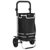 vidaXL Καρότσι Αγορών Μαύρο 36.5 x 46.5 x 100.5 εκ Ύφασμα Oxford