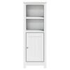 vidaXL Ντουλάπι Μπάνιου BERG Λευκό 40 x 34 x 110 εκ. Μασίφ Ξύλο Πεύκου