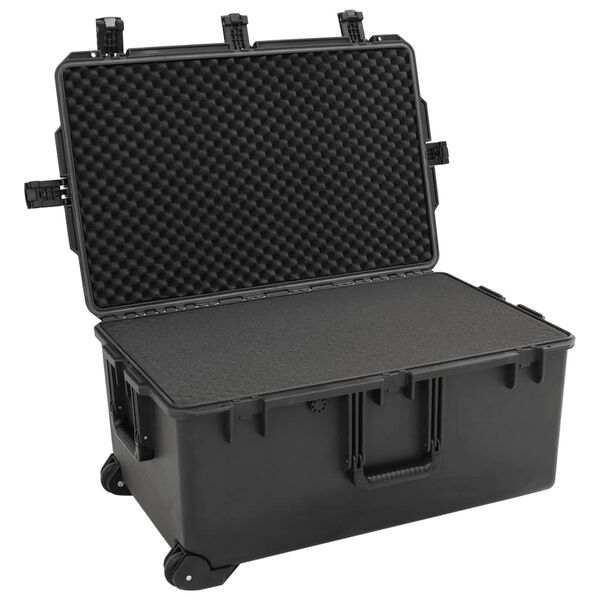 vidaXL Θήκη Πτήσης Φορητή Μαύρη 79,5x52x39 εκ. από Πολυπροπυλένιο