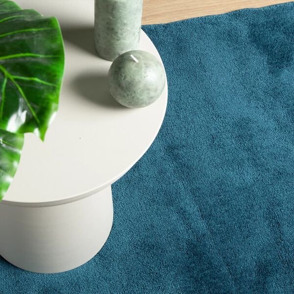 vidaXL Χαλί OVIEDO με Κοντό Πέλος Τιρκουάζ 120 x 120 εκ.