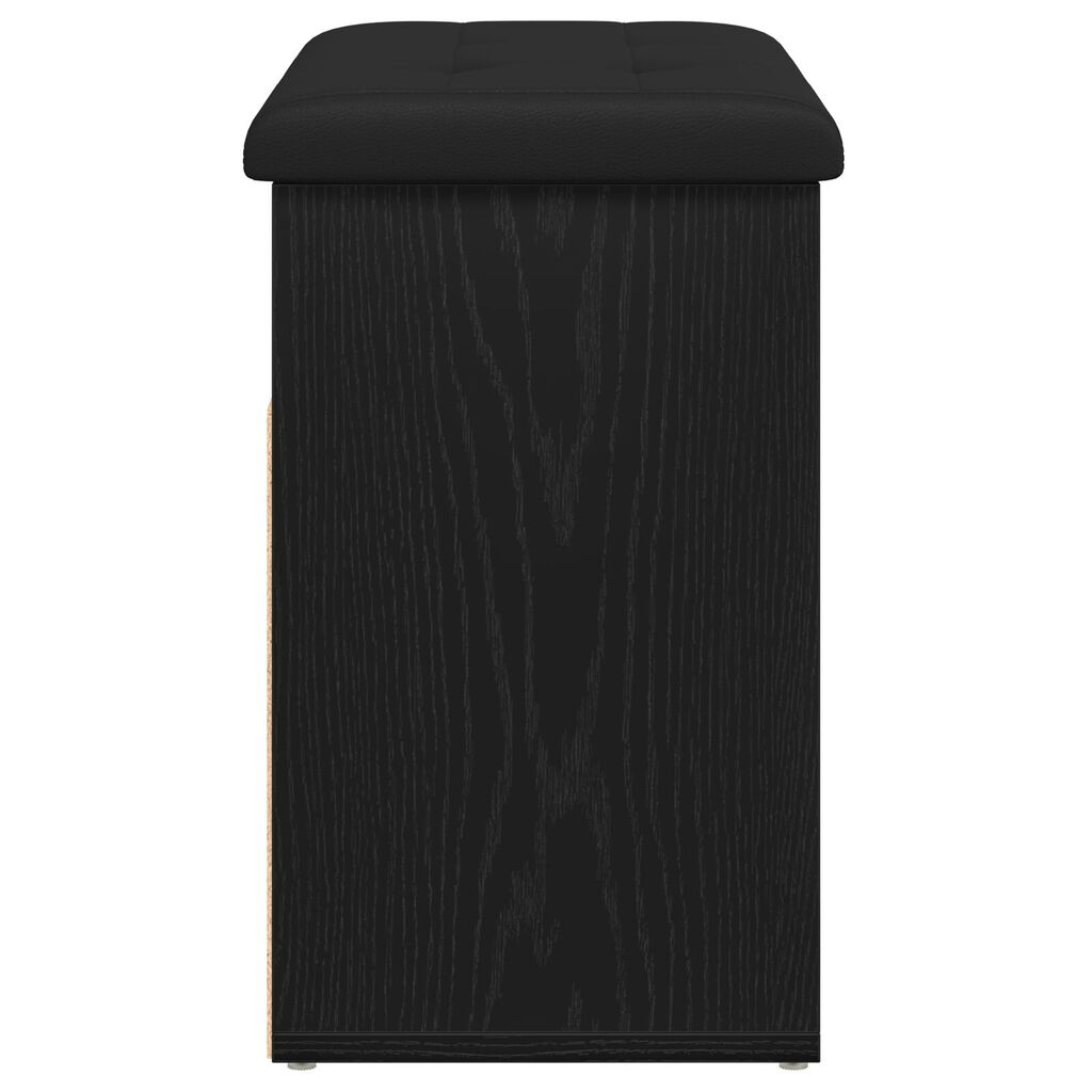 vidaXL Παγκάκι Αποθήκευσης Μαύρο Δρυς 60x30x48 εκ. Επεξεργασμένο Ξύλο