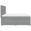 vidaXL Κρεβάτι Boxspring με Στρώμα Ανοιχτό Γκρι 180x200 εκ. Υφασμάτινο
