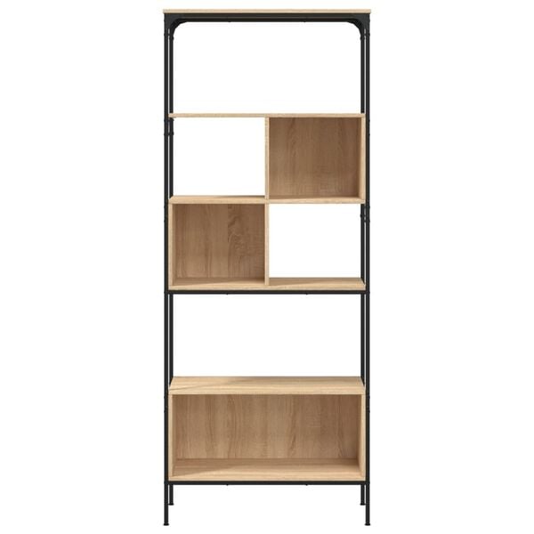 vidaXL Βιβλιοθήκη 5 Επιπέδων Sonoma Δρυς 76x33x188,5 εκ. Επεξεργ. Ξύλο