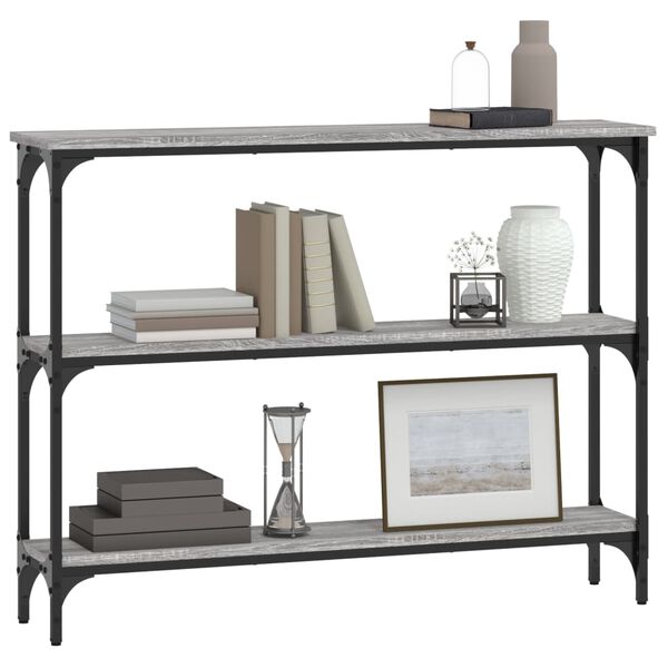 vidaXL Τραπέζι Κονσόλα Γκρι Sonoma 100x22,5x75 εκ. Επεξεργασμένο Ξύλο