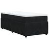 vidaXL Κρεβάτι Boxspring με Στρώμα Μαύρο 90x200 εκ. Βελούδινο