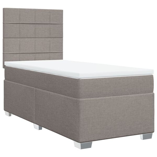 vidaXL &Kappa;&rho;&epsilon;&beta;ά&tau;&iota; Boxspring &mu;&epsilon; &Sigma;&tau;&rho;ώ&mu;&alpha; Taupe 80x200 &epsilon;&kappa;. &Upsilon;&phi;&alpha;&sigma;&mu;ά&tau;&iota;&nu;&omicron;