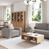 vidaXL Σετ Καναπέ με μαξιλάρι 3 pcs Taupe 220 x 78 x 84 εκ. ύφασμα