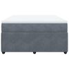 vidaXL Κρεβάτι Boxspring με Στρώμα Σκούρο Γκρι 160x200 εκ. Βελούδινο