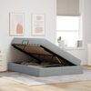 vidaXL Κρεβάτι με αποθηκευτικό χώρο και στρώμα με στρώμα Ανοιχτό γκρι