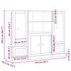 vidaXL Βιβλιοθήκη Μαύρη Οξυά 132 x 35.5 x 103.5 εκ Επεξεργασμένο ξύλο