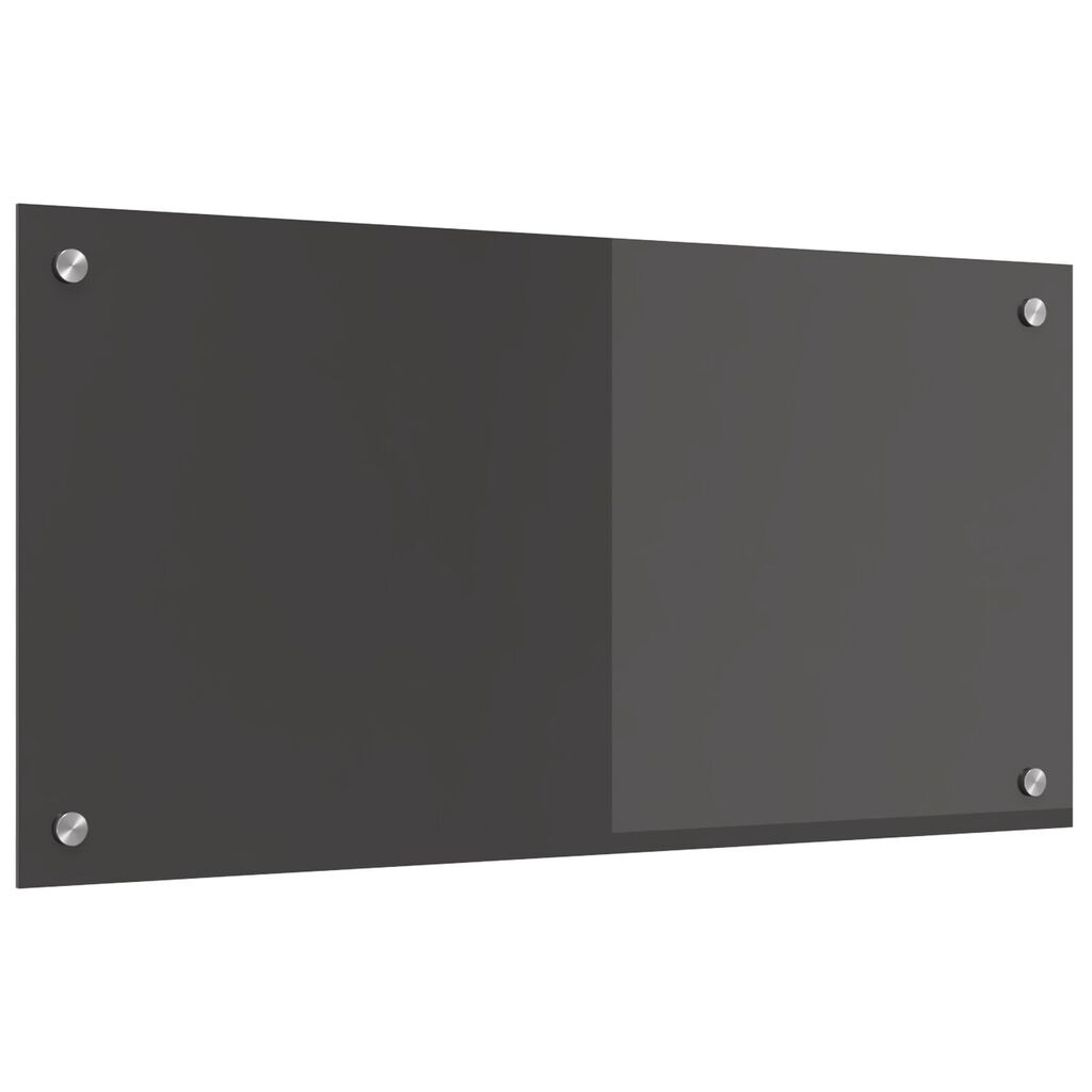 vidaXL Κουζίνα Πίσω τοίχωμα Σκούρο Γκρι 80x40x0,6 εκ Σκληρυμένο Γυαλί